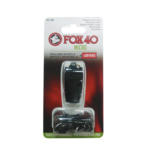 FOX40 マイクロホイッスル(約54×26×12mm/ブラック)23253