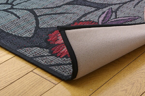 イケヒコ｜IKEHIKO い草玄関マット FなでしこBL 約60×90cm（裏:ウレタン） ブルー