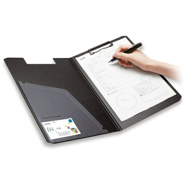 楽天ビック(ビックカメラ×楽天)のソニック｜sonic クリップファイルソフィットA4タテ型 ライトブルー CB-875-LB｜アングル3