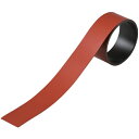 日本緑十字|JAPAN GREEN CROSS 緑十字 テープ状カラーマグネット 赤 30mm幅×1m×0.8mm 片面磁力 312054(3)