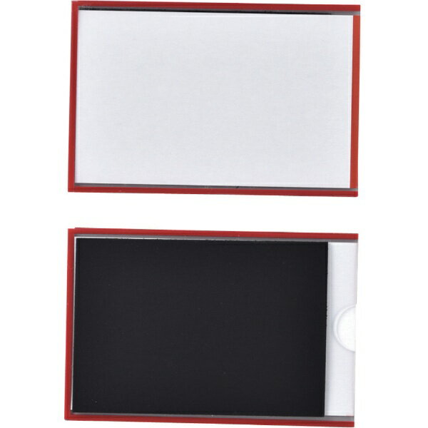 Rakuten - 日本緑十字｜JAPAN GREEN CROSS 緑十字　カードケース（裏マグネット付）　赤　61×92mm　10枚組　硬質タイプ 305112
