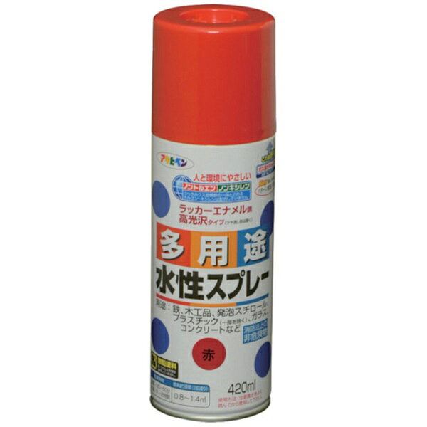 アサヒペン｜Asahipen アサヒペン 水性多用途スプレー 420ML 赤