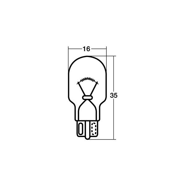スタンレー電気｜STANLEY ELECTRIC ウェッジベース電球 1箱/10個入 WB625 12V16W