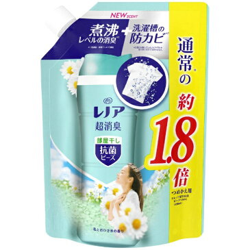 P&G ピーアンドジー レノア 本格消臭+ 抗菌ビーズ 部屋干しDX グリーンフレッシュハーブ 詰め替え 特大 760mL