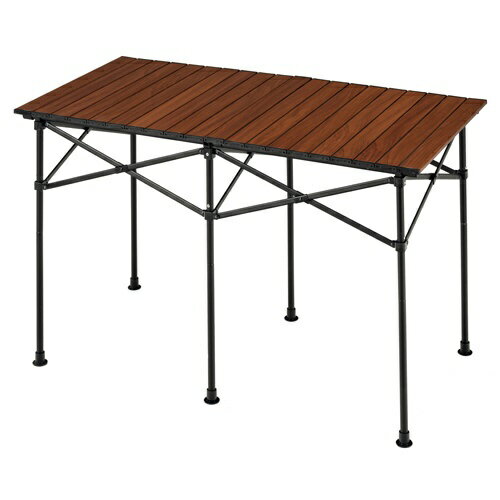 BUNDOK バンドック アルミロールテーブル115(約1150×600×705mm/木目) BD-193WB