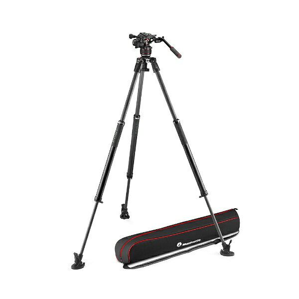 Manfrotto｜マンフロット ナイトロテック608ビデオ雲台+635FASTカーボン三脚 ブラ...