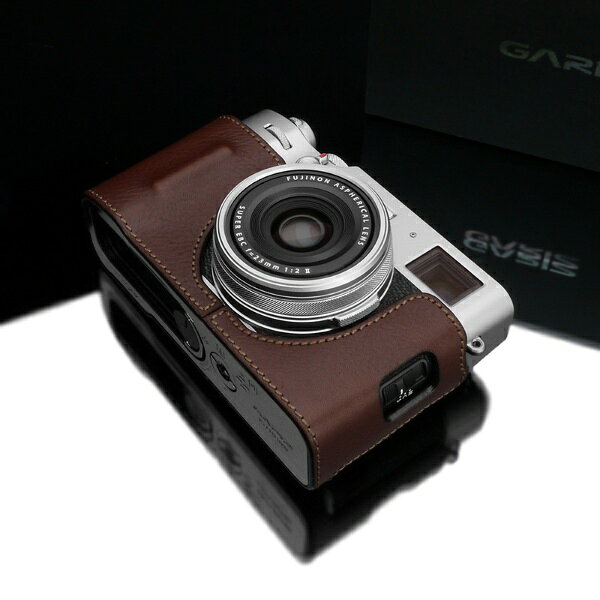 GARIZ｜ゲリズ FUJIFILM X100V用 本革カメラケース ブラウン HG-X100VBR