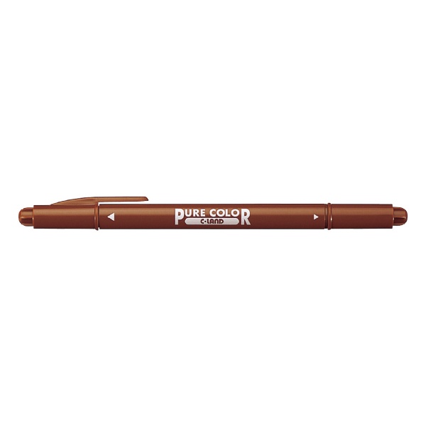 三菱鉛筆｜MITSUBISHI PENCIL PURECOLOR(ピュアカラー) 水性サインペン <中字(1.2mm)・細字(0.6mm)丸芯> ちゃいろ PW100TPC.21