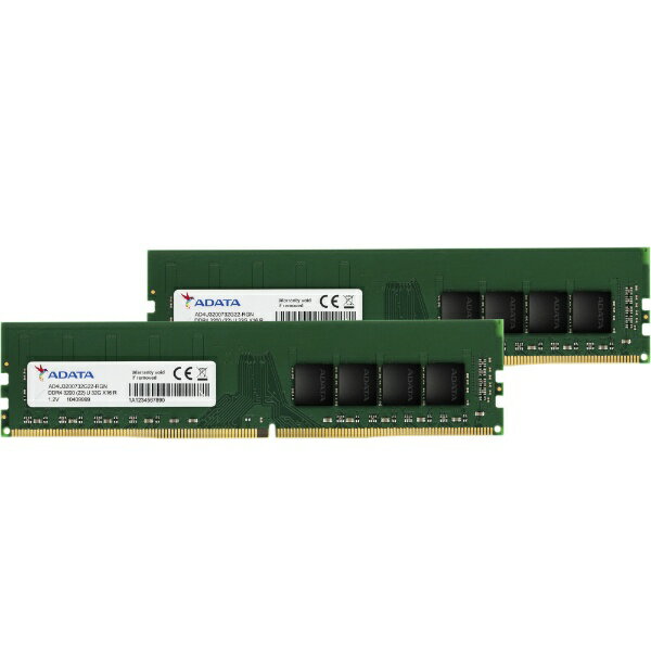 ADATA｜エイデータ 増設メモリ デスクトップ用 AD4U3200732G22-D DIMM DDR4 /32GB /2枚