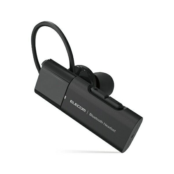エレコム｜ELECOM ヘッドセット ブラック LBT-HSC10PCBK ワイヤレス（Bluetooth） /片耳 /イヤフックタイプ