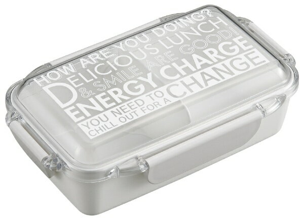 オーエスケー｜OSK ENERGY CHARGE ランチボックス（仕切付） ホワイト PCD-500 [食洗機対応/蓋以外電子レンジ対応]