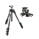 マンフロット｜Manfrotto 190プロカーボン4段三脚+XPROギア付き雲台キット ブラック JP-MK190C4-3WG