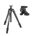 マンフロット｜Manfrotto 190go!アルミニウム4段三脚+410ギア付き雲台キット ブラック JP-MK190GA4-410