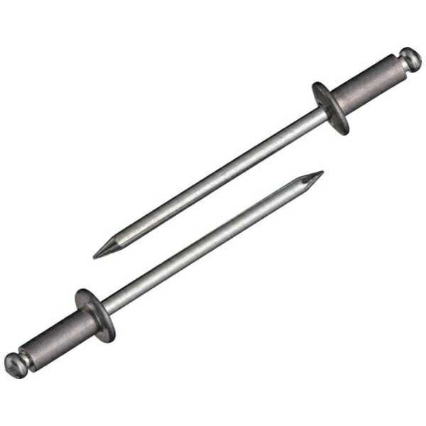 ■必要な仕事に無駄なく使える少量サイズです。■片側から複数の母材をワン・アクションで締結できます。■かしめ板厚(mm)：1.6〜4.8■リベット長(mm)：8.2■フランジ径(mm)：6.4■リベット径(mm)：3.2■下穴径(mm)：3.3〜3.4■せん断荷重(N)：960■引張荷重(N)：1350■エコパック入り■ボディ：アルミニウム(A5154)■適正かしめ板厚、下穴径はメーカー指定寸法を守り安全率を十分に考慮して施工してください。