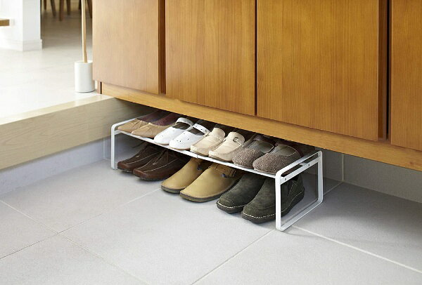 山崎実業｜Yamazaki フレーム　伸縮シューズラック　ホワイト(Frame Adjustable Shoe Rack WH) ホワイト 7209