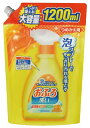 日本合成洗剤｜NIHON DETERGENT MFG おふろ洗い泡スプレー つめかえ用 大容量(オレンジの香り) 1200ml