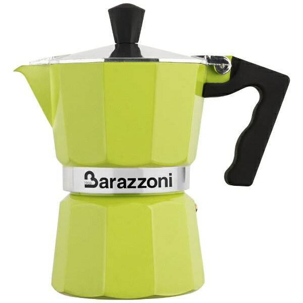 114年続くイタリアを代表するステンレス鍋製造メーカーBarazzoni。家庭で本格的なイタリアンコーヒーが味わえる。沸騰した水の蒸気圧でコーヒーを抽出する方式の直火式のエスプレッソコーヒーメーカー。使い方は簡単、市販のコーヒー挽豆をフィルターに充填し、下部のボイラー容器に水を入れて直火にかけると、あっという間に美味しいコーヒーができる。また、アルコールランプやアウトドアコンロ等でも抽出できるため、キャンプや登山など屋外で淹れることも可能である。