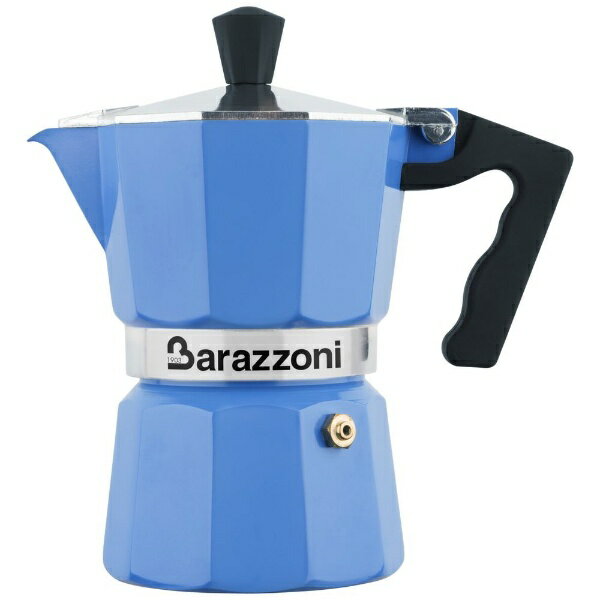 コーヒーメーカー（5000円程度） Barazzoni｜バラゾーニ 直火用 エスプレッソコーヒーメーカー3カップ LA CAFFETTIERA ALLUMINIO E COLORATA ブルー 83000550357