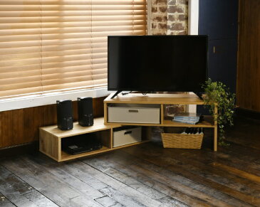 ヤマゼン YAMAZEN ヴィンテージスタイルスライドローボード 伸縮 テレビ台 CSLB1000(OAK3D)