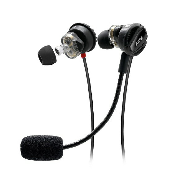 ADV.｜エーディーブイ ゲーミングヘッドセット Nsmo Jr. ブラック ADVNISMOJR-BLK [φ3.5mmミニプラグ /両耳 /イヤホンタイプ]