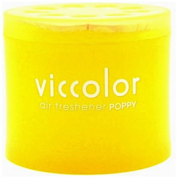 ダイヤケミカル｜DIA CHEMICAL 17743　DIAX（POPPY くるまにポピー）車用 芳香剤（ゲルタイプ）ビッカラ レモンスカッシュ 置き型 （容量：85g） VICCOLOR 17743