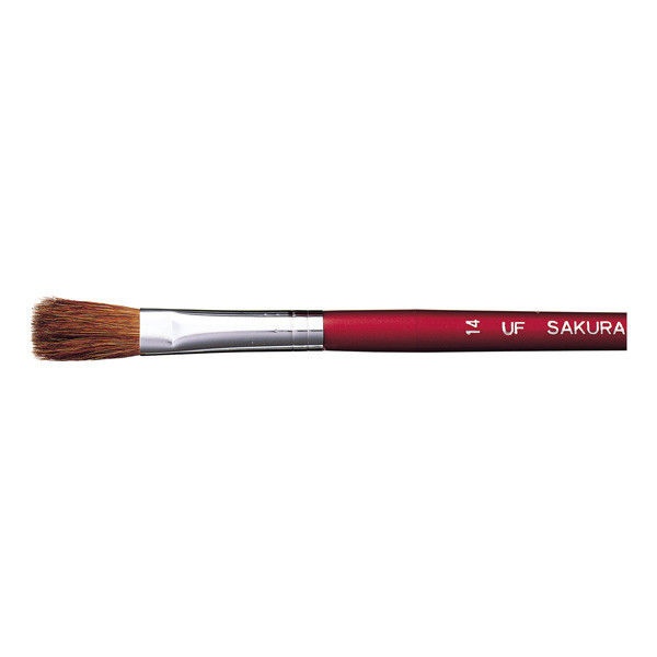 サクラクレパス｜SAKURA COLOR PRODUCT 画筆馬毛（プラ軸）平型（フック）14号 UF#14-SP