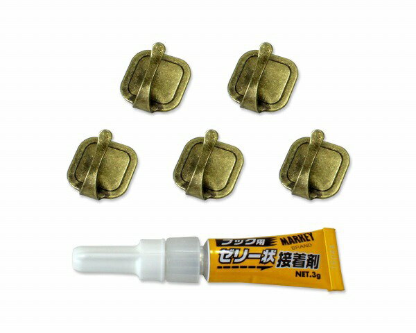大一鋼業 ANH-4 ゼリー状接着剤フック ミニ ゴールド 5個入 00493472-001
