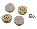 日本ロックサービス|nihon lock service ie-006 イスイスイ 木製脚用 30mm 4個入 00721806-001
