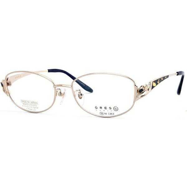マダム・グレ｜GRES PARIS メガネフレーム MG2076 10 55mm（WGP/GP＋MQサファイヤ）