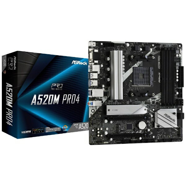 ASROCK｜アスロック マザーボード A520M Pro4 A520MPro4 [MicroATX /Socket AM4]