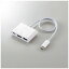 쥳ELECOM Ѵץ [USB-C ᥹ HDMI /USB-AUSB-C᥹ /USB Power Deliveryб /60W] 4K(iPadOS/Mac/Windows11б) ۥ磻 DST-C13WHrb_pcacc