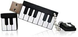 カナック企画｜kanack USBメモリ ピアノ鍵盤型 ブラック SIL-001A 