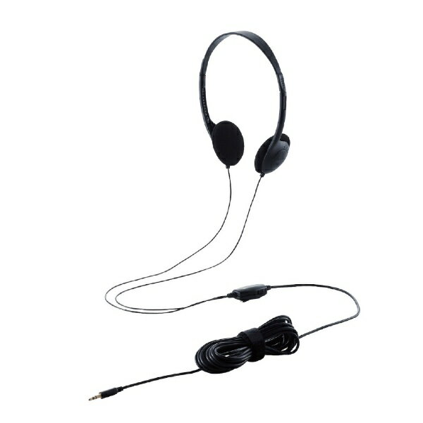 ELECOM｜エレコム テレビ用ステレオヘッドホン オーバーヘッド 5.0m EHP-TV11O5BK ブラック [オーバーヘッド型 /φ3.5mm ミニプラグ]