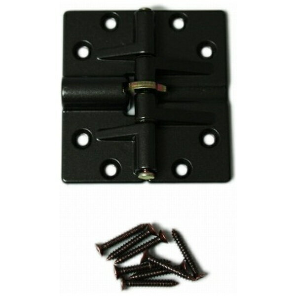 折戸用の蝶番です。引き戸・折れ戸金具シリーズ折戸用パーツ。折戸用の2段ロック付きヒンジです。カラー： アンバー。