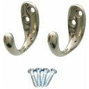 ハイロジック|HILOGIK 17790 コートフック ニッケル 2個入 00017790-001