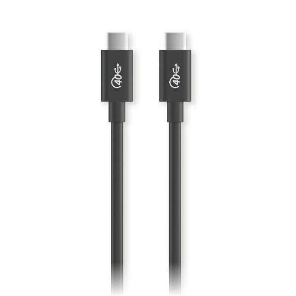 エレコム｜ELECOM USB-C ⇔ USB-Cケーブル 充電 /転送 /0.8m /USB Power Delivery /100W /USB4 ブラック USB4-CC5P08BK【rb_ cable_cpn】