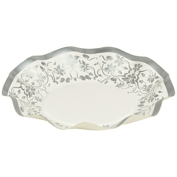 パール金属|PEARL METAL リトルリッチ WAVEペーパー浅ボウル17cm 5枚入(シルバー) D-0315