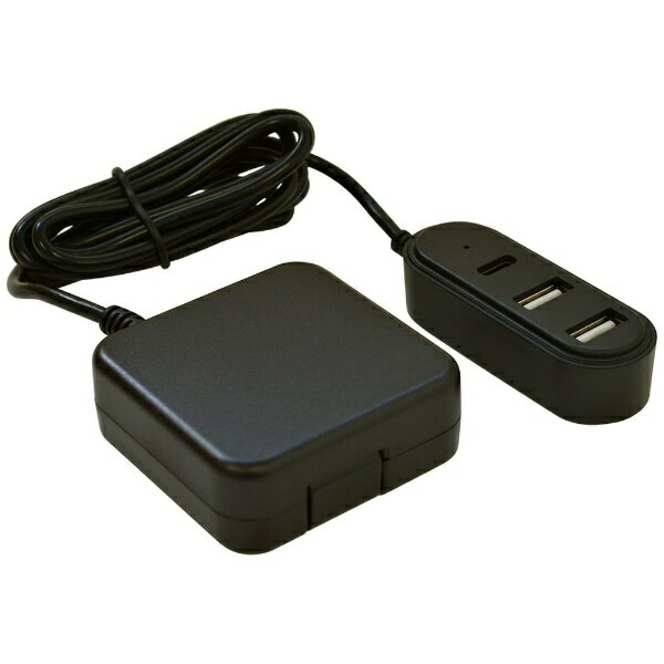 ラスタバナナ｜RastaBanana AC - USB充電器 タブレット・スマホ対応 3.4A [1.2m /3ポート：USB-C＋USB-Ax2] ブラック R12AC2A1C3A01BK