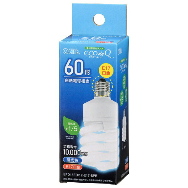 �������ŵ���OHM ELECTRIC �����ŵ她�ѥ����60W������E17����� EFD15ED/12-E17-SPB [E17 /60W���� /����� /1�� /������������]