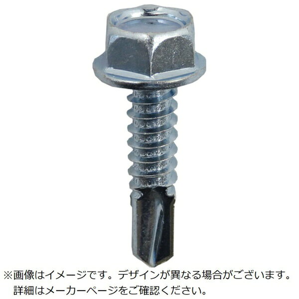 ■タッピングのねじ山を持つ、JIS規格のドリルねじです。■JIS規格に基づいた設計による安定した品質、抜群の施工性、優れた締結力です。■規格に沿って熱処理、硬度管理しているため、高硬度による破断を回避できます。■下穴なしでC形鋼に薄鉄板をとめつけることが出来ます。【用途】・薄鉄板とC型鋼の接合に。【仕様】・寸法（mm）d： 4.8・寸法（mm）L： 38・最大適合板厚（mm）： 4.5・頭部径（mm）： 10.2・頭部厚さ（mm）： 4.1・つば径（mm）： 10.2・適合ドライバー： 2面幅8mm・首下長（mm）： 38・ドリル刃先（mm）： 7・呼び径（mm）： 4.8・長さ（mm）： 38・品名： つば付き六角　ドリルねじ・呼び寸法（mm）d： 4.8・鉄板板厚（mm）： 1.6〜4.5・頭部高さ（mm）： 4.1・対辺（mm）： 8・呼び寸法（mm）L： 38・JIS（B 1124）認証取得工場　製造品・ISO9001、14001取得工場　製造品・鉄鋼連盟規格　構造用ドリルねじ製造認定工場　製造品【材質／仕上】・スチール（SWCH18A）・表面処理： 三価ユニクロ【注意】・締結物に適したドリルねじをご使用ください。・ご使用の際はねじ込み不足、ねじ破損、頭飛びを避けるため適正なトルクで締め付けてください。・ドリルねじは締結物に対して垂直に施工して下さい。・ねじの打込み時には保護メガネを着用して下さい。