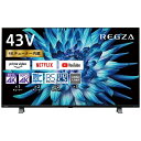 東芝　TOSHIBA 液晶テレビ REGZA(レグザ) 43C350X [43V型 /4K対応 /BS・CS 4Kチューナー内蔵 /YouTube対応][テレビ 43型 43インチ]