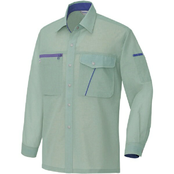 アイトス｜AITOZ アイトス　長袖シャツ（男女兼用）　グリーン　5L 235-015-5L