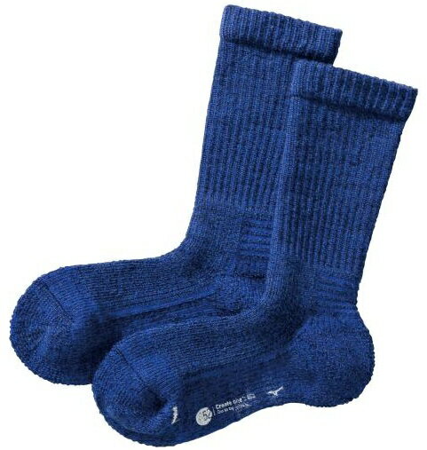 mizuno｜ミズノ メンズ アウトドア＆トラベルウエア ブレスサーモウール厚手ソックス(25〜27cm/ブルー)B2JX9503 15【返品交換不可】