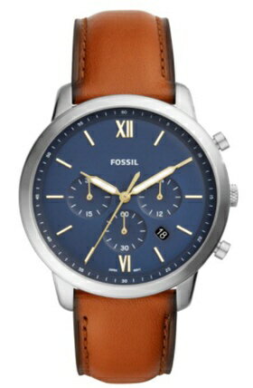 Fossilは、オーセンティックヴィンテージとクラシックデザインをコンセプトにしたアメリカで誕生したライフスタイルブランドです。■ケースの色： シルバー■ダイヤルの色： ブルー■ストラップのファッションカラー： ブラウン ※本商品が対象となるクーポンは、その期間終了後、同一内容でのクーポンが継続発行される場合がございます。「入荷次第出荷」表記の商品のうち、仕入先にて在庫切れとなっていた場合、 一部商品を除き約1ヶ月以上お時間を頂く場合がございます。予めご了承ください。 お急ぎのお客様は、在庫状況を確認させて頂きますので、ご購入前にお問い合わせ下さいます様お願い申しあげます。