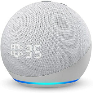 Amazon　アマゾン Echo Dot (エコードット) 第4世代 - 時計付きスマートスピーカー with Alexa グレーシャーホワイト B084J4TR39 [Bluetooth対応 /Wi-Fi対応]