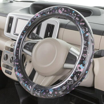 BONFORM ボンフォーム 6702-01BK ハンドルカバー サンリオ サンリオキャラMIX 軽/普通車 偏心リング S:36.5-37.9cm ブラック