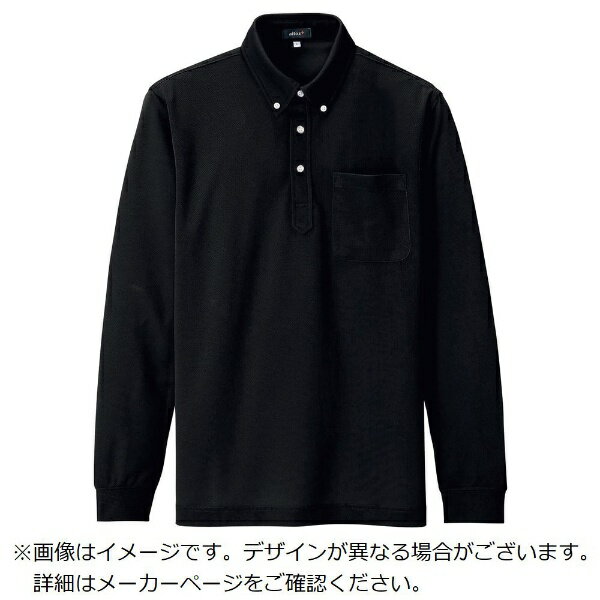 Work Clothes - アイトス｜AITOZ アイトス　吸汗速乾（クールコンフォート）長袖ボタンダウンポロシャツ（男女兼用）　ブラック　4L 10598-010-4L