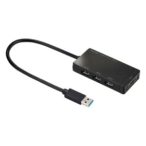 掠ץ饤SANWA SUPPLY Ѵץ [USB-A ᥹ HDMI /USB-Ax3] (Windows11б) USB-3H332BK