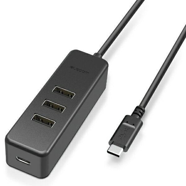 쥳ELECOM U2HC-T431PBK USB-C  USB-CUSB-A Ѵϥ 0.3m(iPadOS/Mac/Windows11б) ֥å [Хեѥ /4ݡ /USB2.0б /USB Power Deliveryб]rb_pcacc