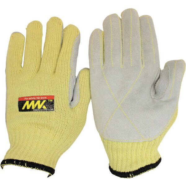 おたふく手袋｜OTAFUKU GLOVE おたふく　耐切創手袋　7G　牛床革貼り　L MWK-916-L